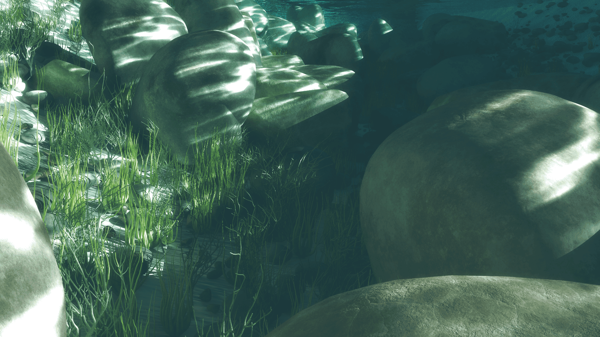 Underwater environment modelling, lighting and rendering test